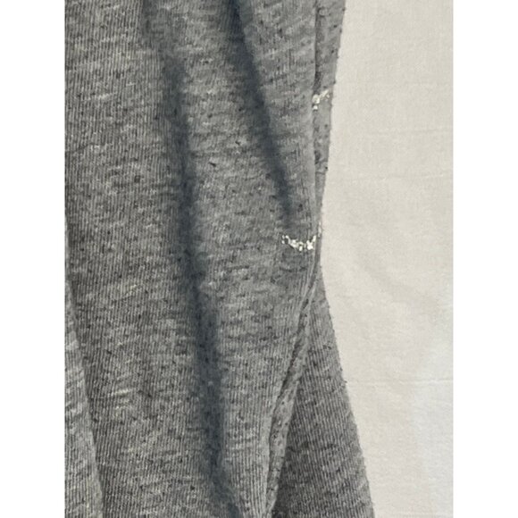 long sleeve gray shirt sheer floral polyester blend xl armpit to armpit 22" READ - Picture 5 of 6